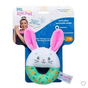 Ms. Rachel‎ Hop Little Bunnies Soft Rattle Sensory Play Toy Baby Toddler